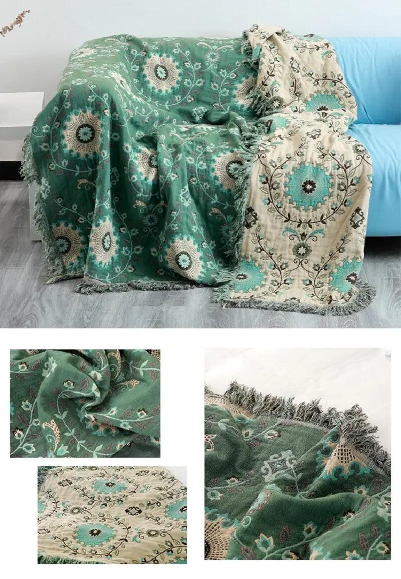 Cotton Sofa Throw Blanket - Nunis Essentials