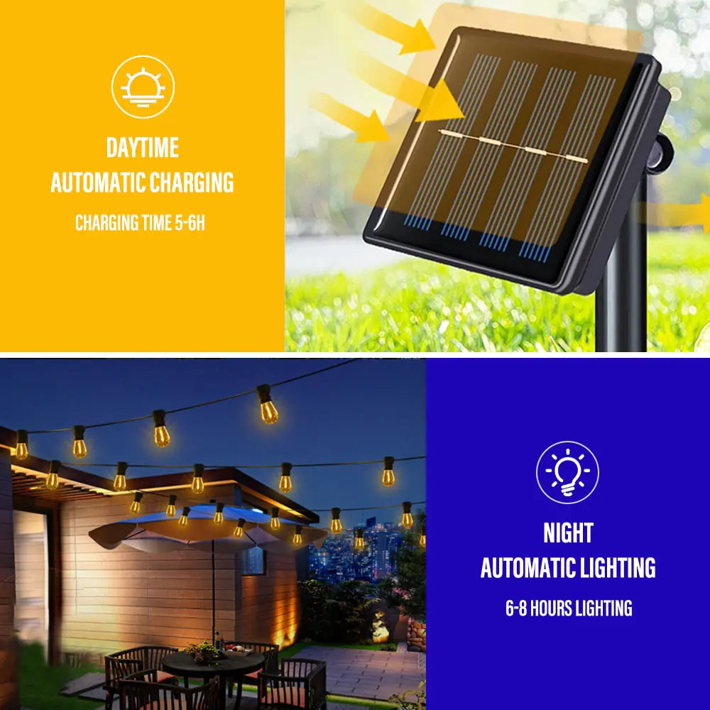 Solar String Waterproof Lights - Nunis Essentials
