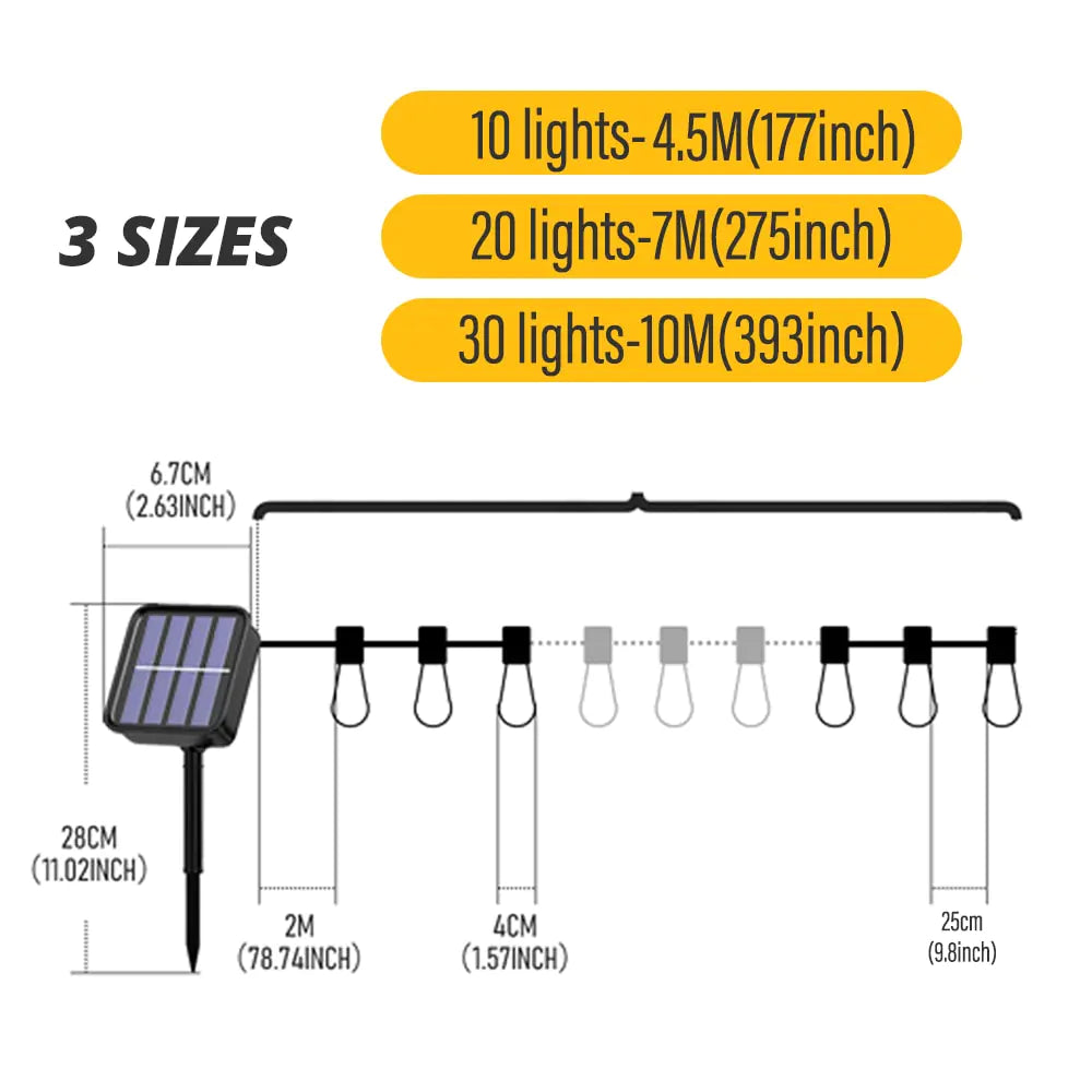 Solar String Waterproof Lights - Nunis Essentials