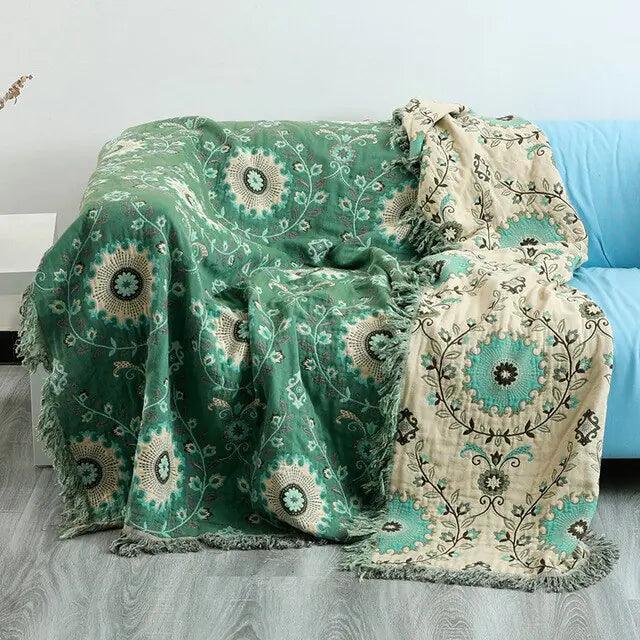 Cotton Sofa Throw Blanket - Nunis Essentials