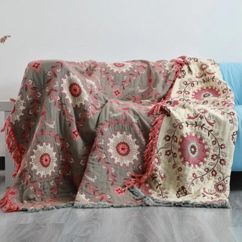 Cotton Sofa Throw Blanket - Nunis Essentials