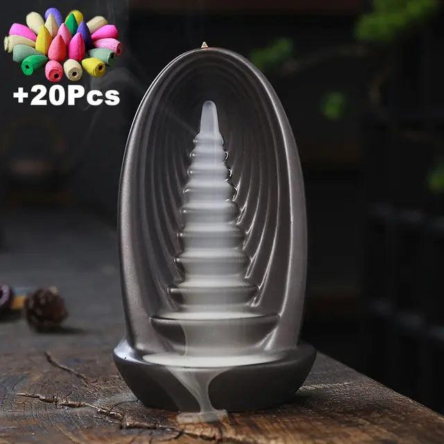 Clay Waterfall Aromatherapy Incense Burner - Nunis Essentials