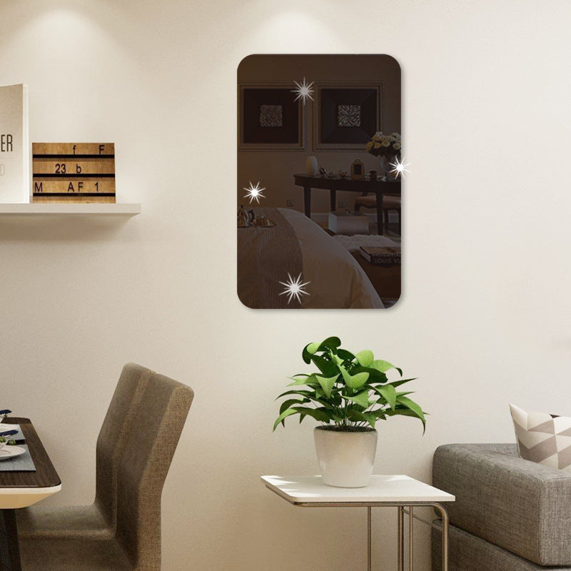Acrylic rectangular mirror sticker