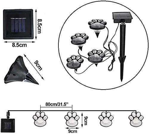 Paw Print Solar Lights - Nunis Essentials