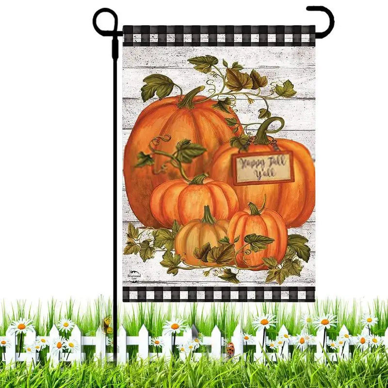 Pumpkin Garden Flag Double Sided Welcome Fall Garden Flag Porch Or Balcony Thanksgiving Fall Yard Decorations With Pumpkin - Nunis Essentials