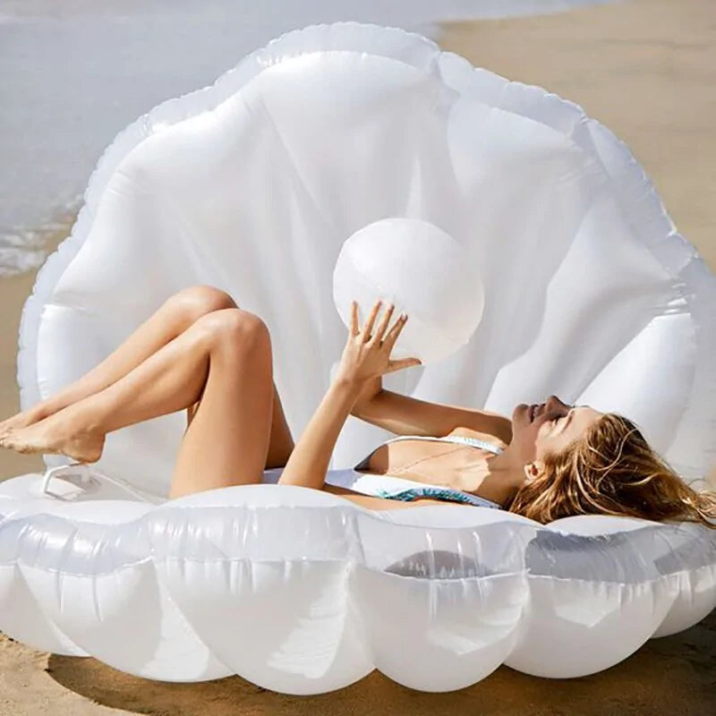 Giant Inflatable Shell Pool Float - Nunis Essentials