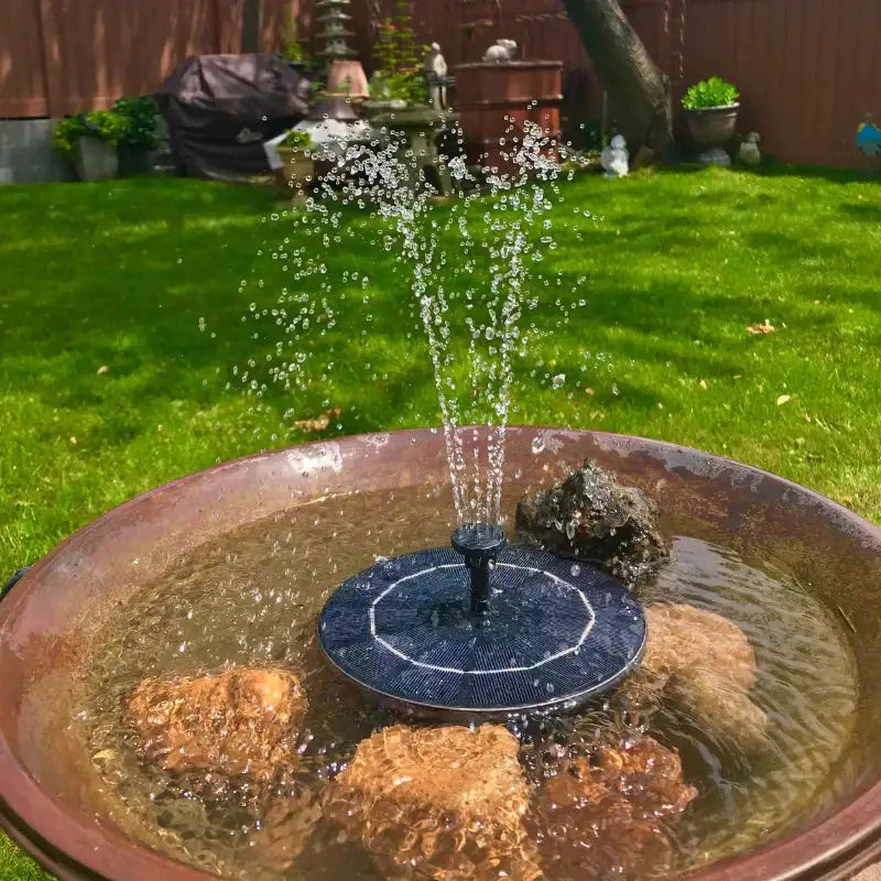 Solar Powered Fountain - Nunis Essentials