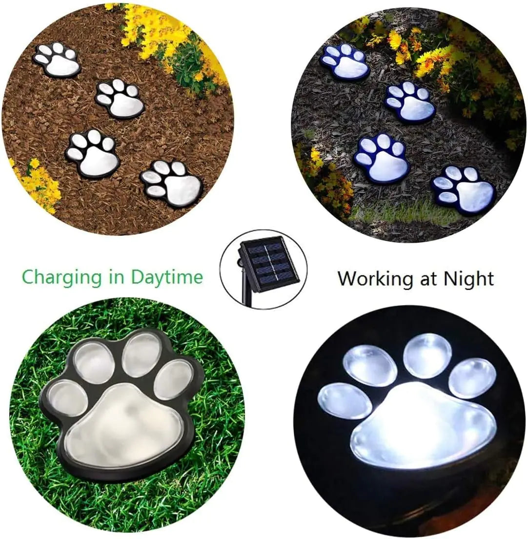 Paw Print Solar Lights - Nunis Essentials