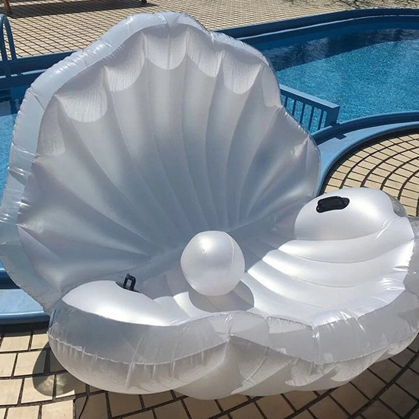 Giant Inflatable Shell Pool Float - Nunis Essentials