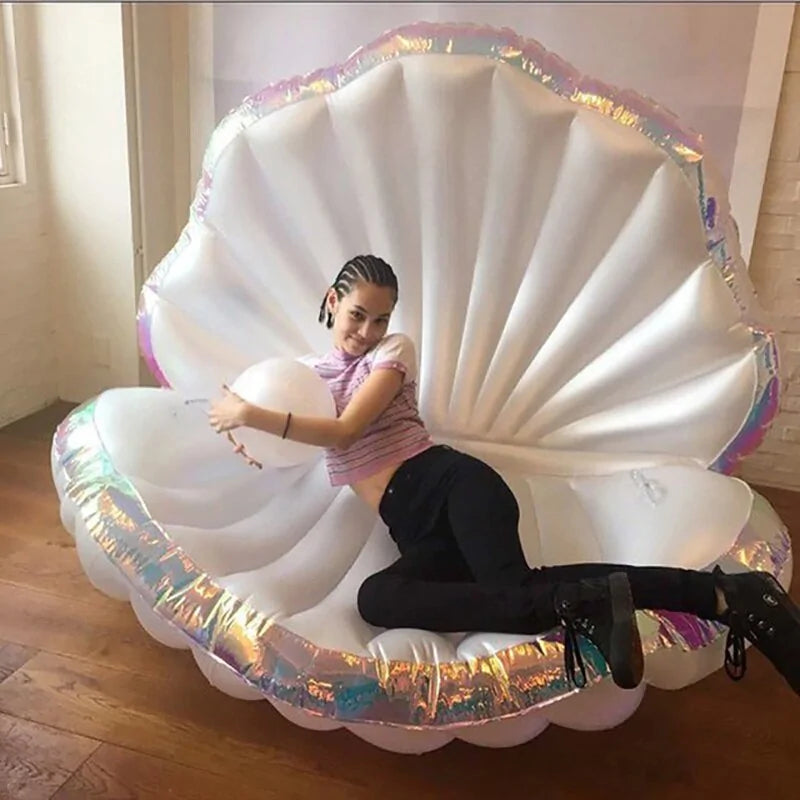 Giant Inflatable Shell Pool Float - Nunis Essentials