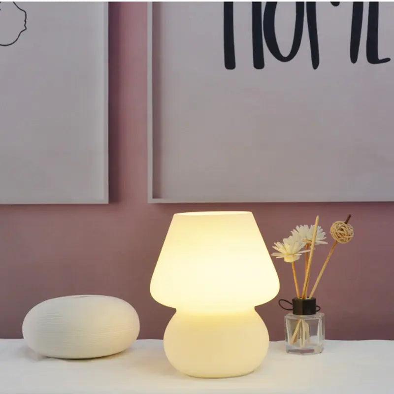 Glass Translucent Bedside Lamp - Nunis Essentials